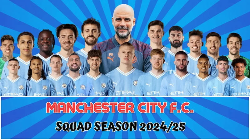 Tổng hợp đội hình Man City mới nhất 2024 với danh sách chi tiết