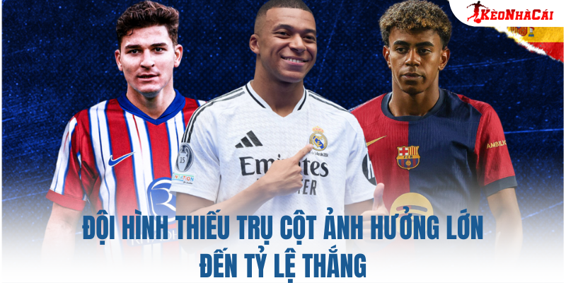 Đội hình thiếu trụ cột ảnh hưởng lớn đến tỷ lệ thắng