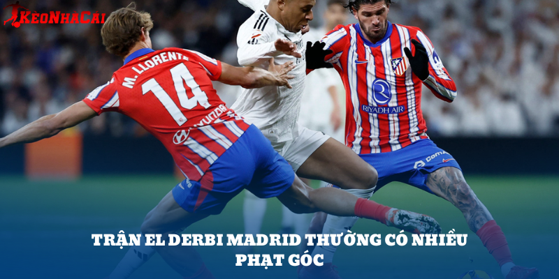 Trong 4 lần đối đầu gần nhất giữa Real Madrid và Atletico, trung bình mỗi trận có hơn 11 quả phạt góc.