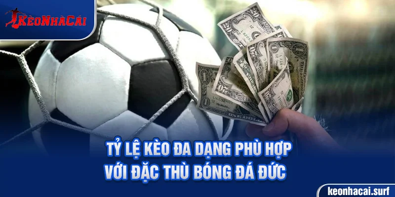 Tỷ lệ kèo đa dạng phù hợp với đặc thù bóng đá Đức