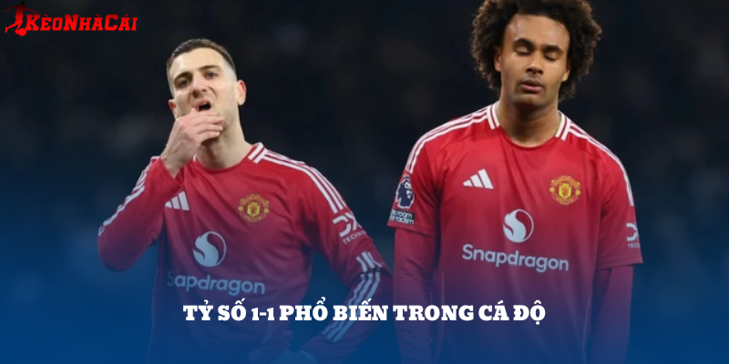Tỷ số 1-1 là kết quả phổ biến nhất trong các trận đấu có thế trận cân bằng, đặc biệt tại Premier League và Ligue 1.